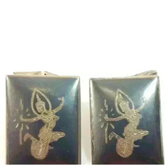 UNIQUE Vintage 1950s Siam Cuff Links - Picture 10 of 16